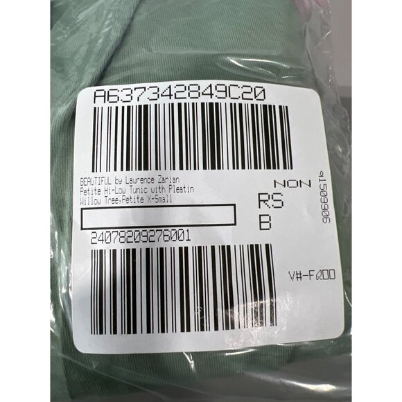 BEAUTIFUL by Lawrence Zarian Petite Hi-Low Tunic w/ Pleating Willow Tree Size XS - Picture 3 of 8